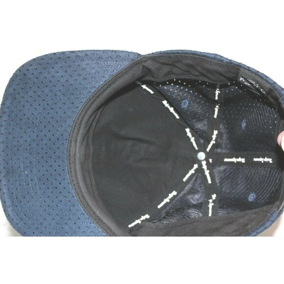 King Apparel Mens Cap Hat Adjustable Snapback Navy Perforated Reign Supreme - Picture 7 of 8